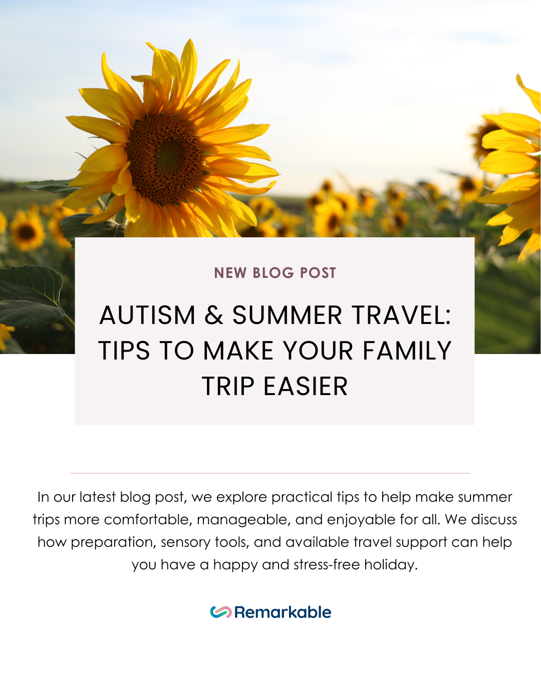Autism and Summer Travel Blog